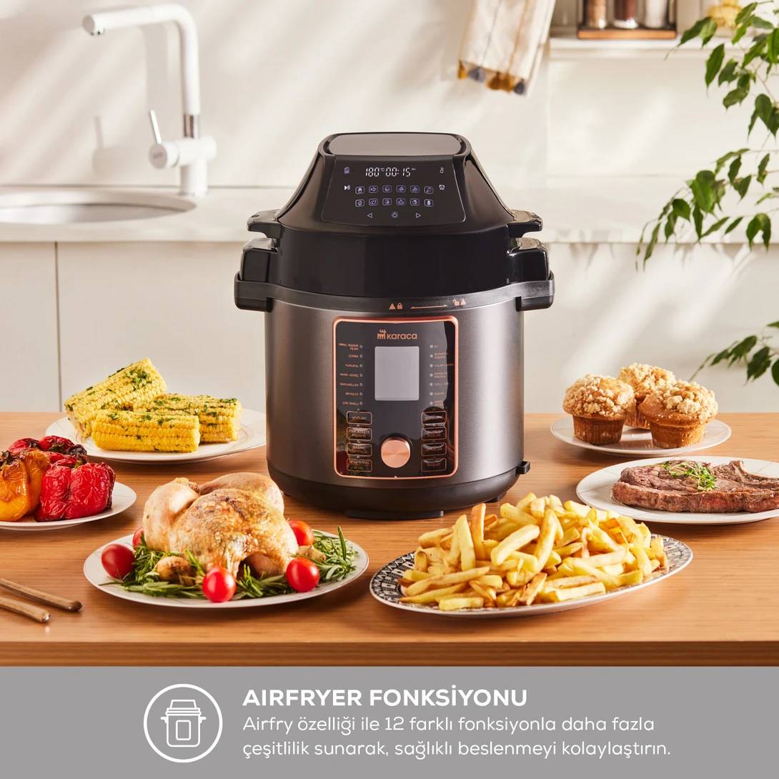 هواپز و زودپز چند منظوره کاراجا Cooker 2 in 1 6L