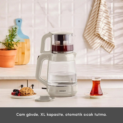 چای ساز شیشه ای کاراجا مدل glass tea xl 1in2