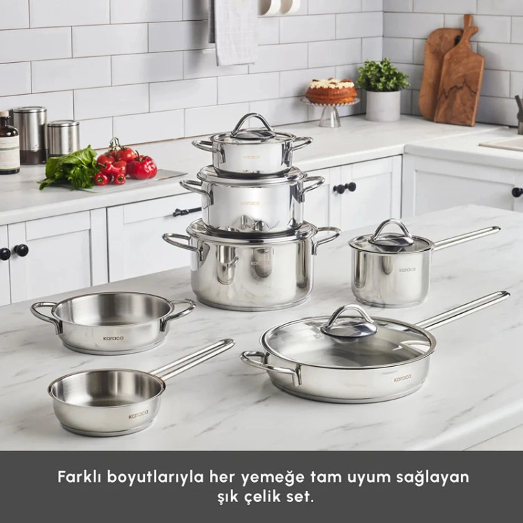 سرویس قابلمه استیل 12 پارچه کاراجا karaca Ada
